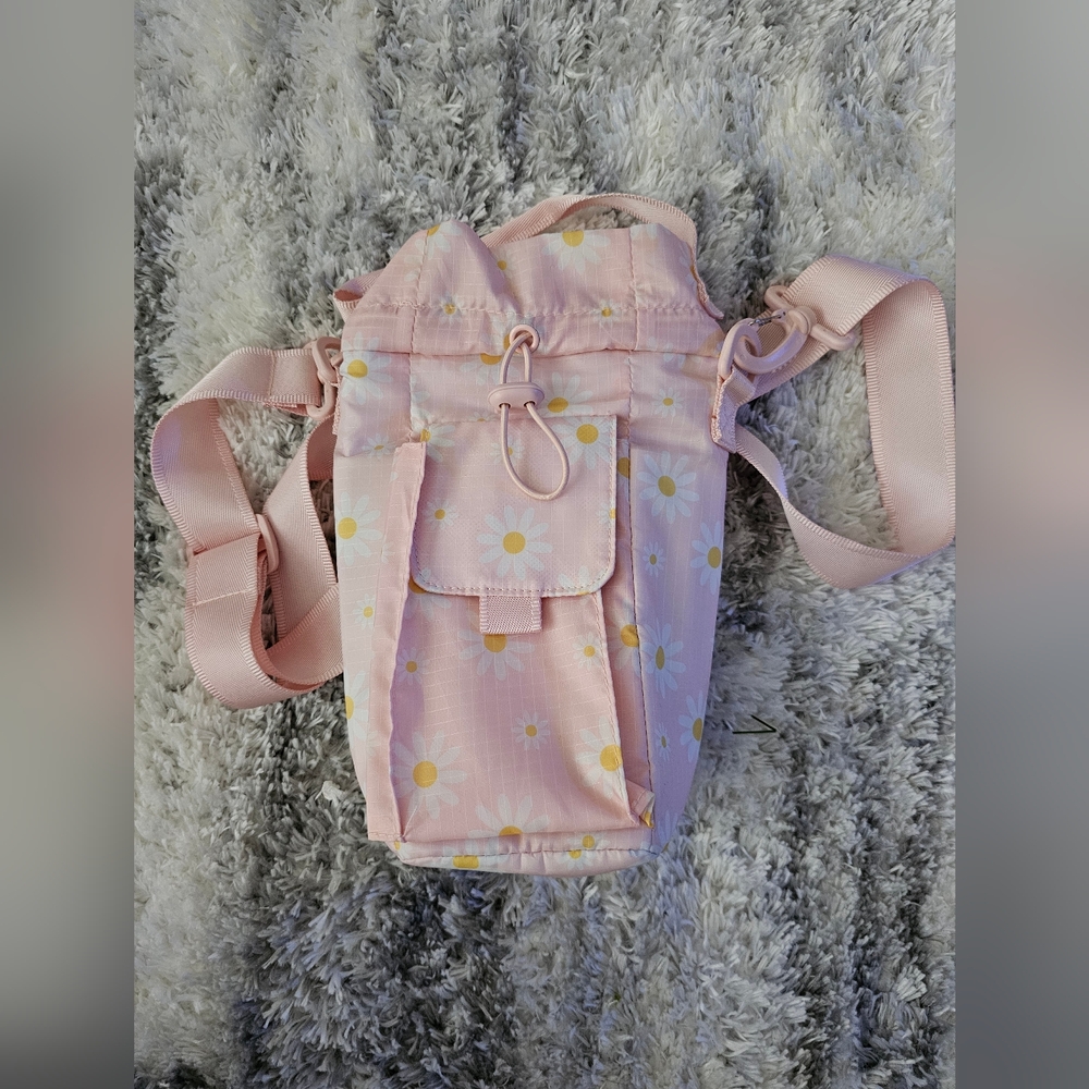 Pink Floral Women's Tumbler Bag